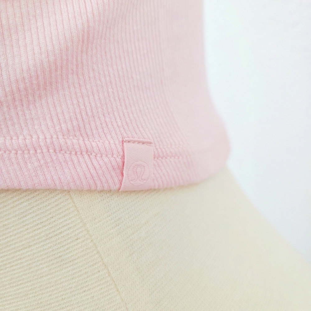 Lululemon Hold Tight Cropped Tank Top Flush Pink Pastel Ribbed Crop Women's Sz 4 - Picture 6 of 7